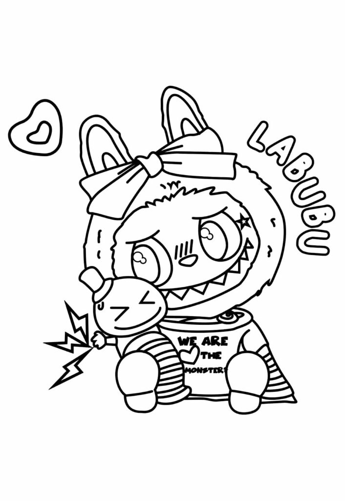 Desenho de Labubu para colorir