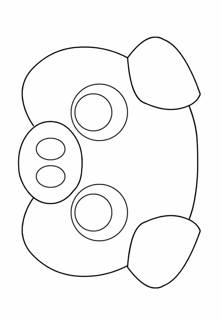 Molde de Porco para imprimir