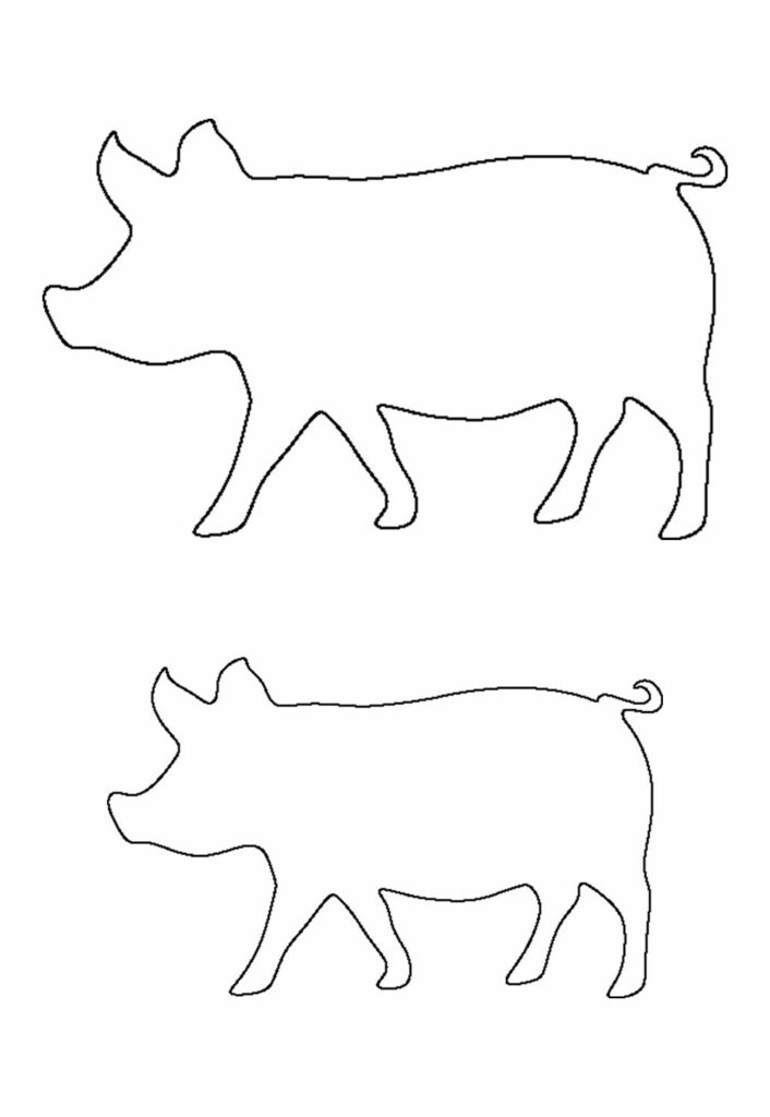 Molde de Porcos para imprimir