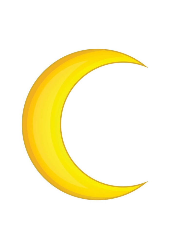 Molde de Lua para imprimir