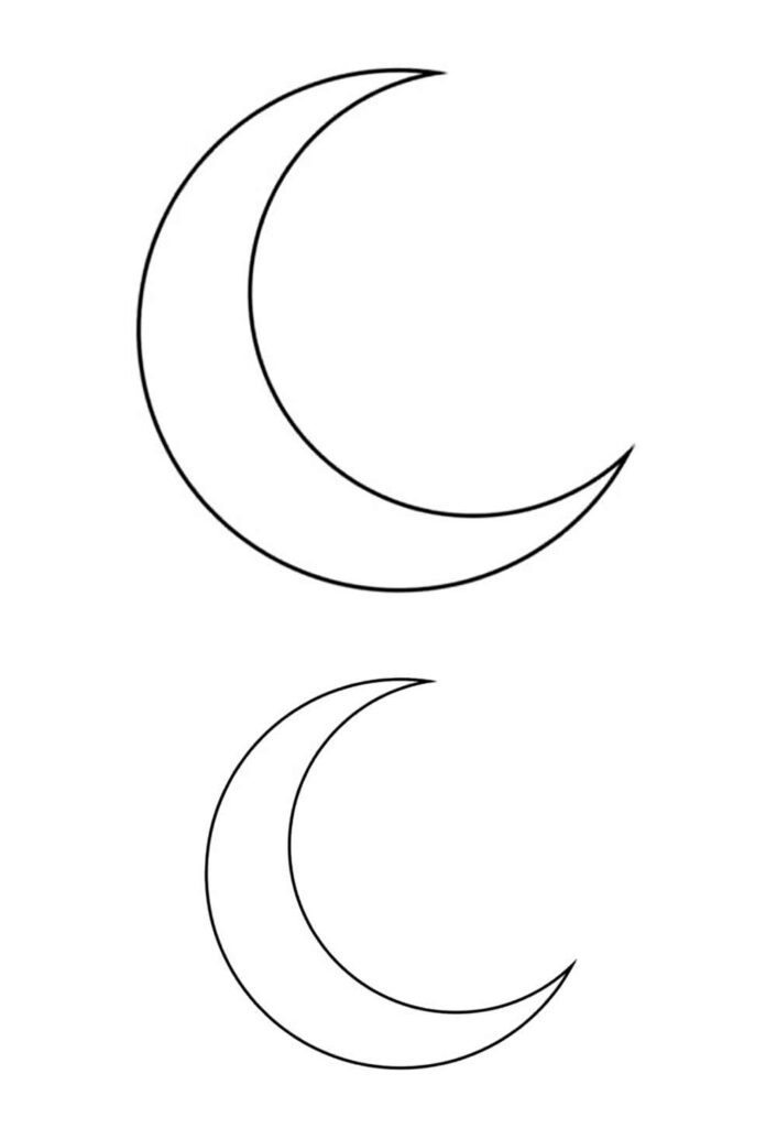 Molde de Lua imprimir