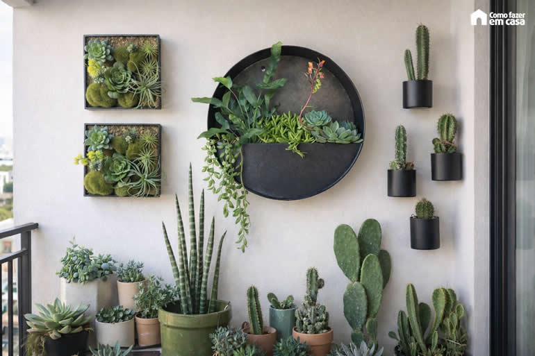 Decoração com Cactos para Parede de Apartamento