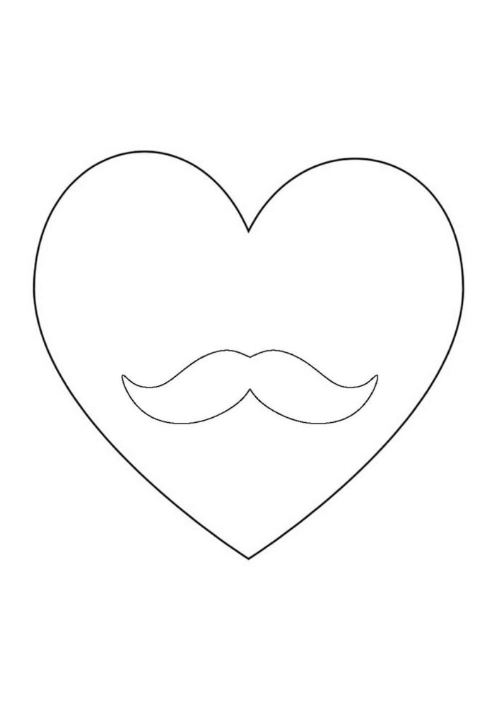 Molde de Coração com Bigode