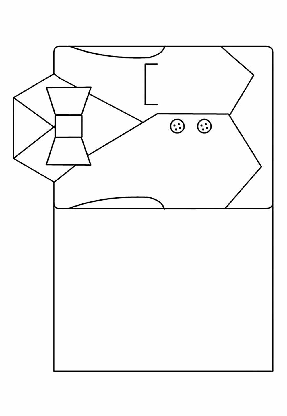 Moldes de Camisa Social de Papel para Dia dos Pais - Como fazer em casa