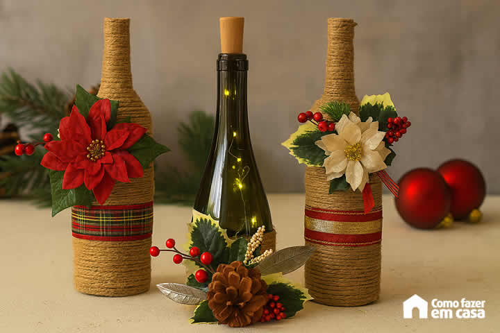 Decoração de Natal com Garrafas