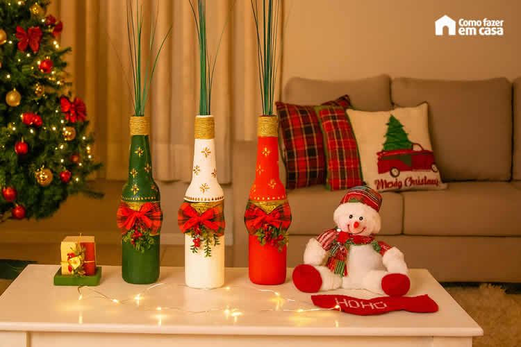 Decoração de Natal com Garrafas