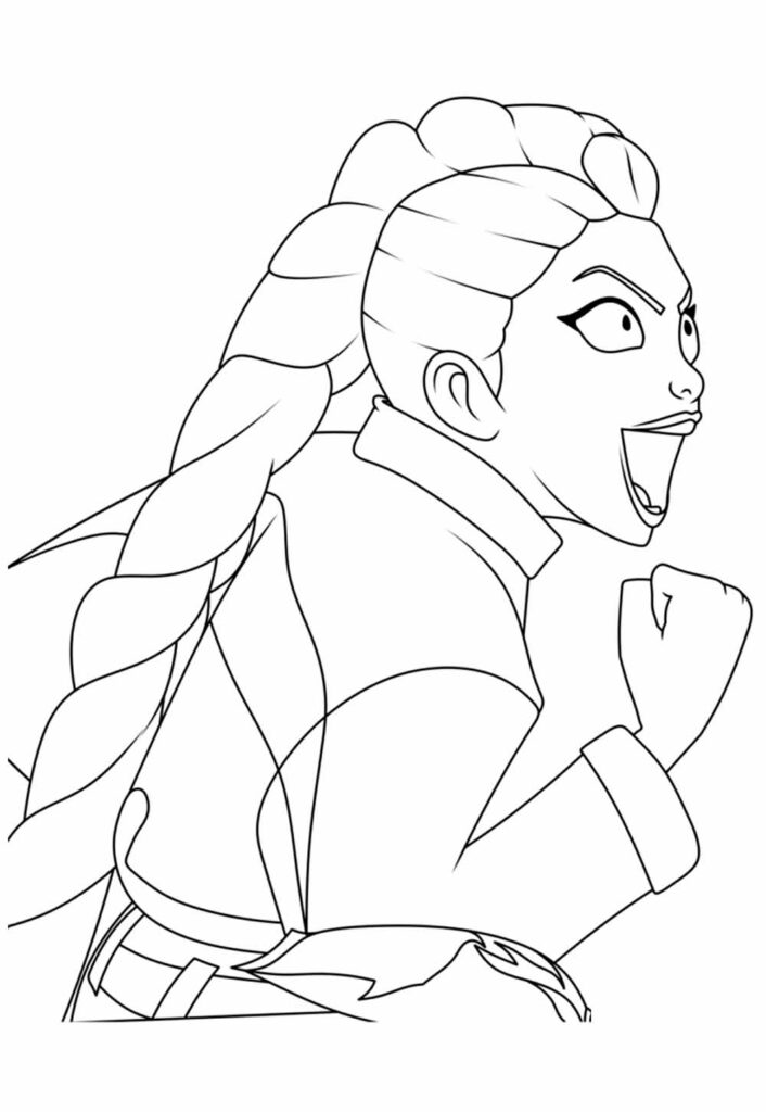 Desenho de Guerreiras do K-Pop para colorir