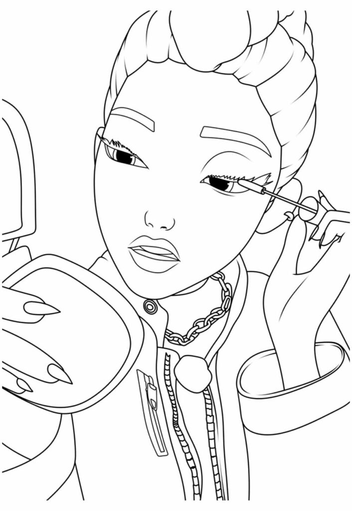 Desenho de Guerreiras do K-Pop para colorir