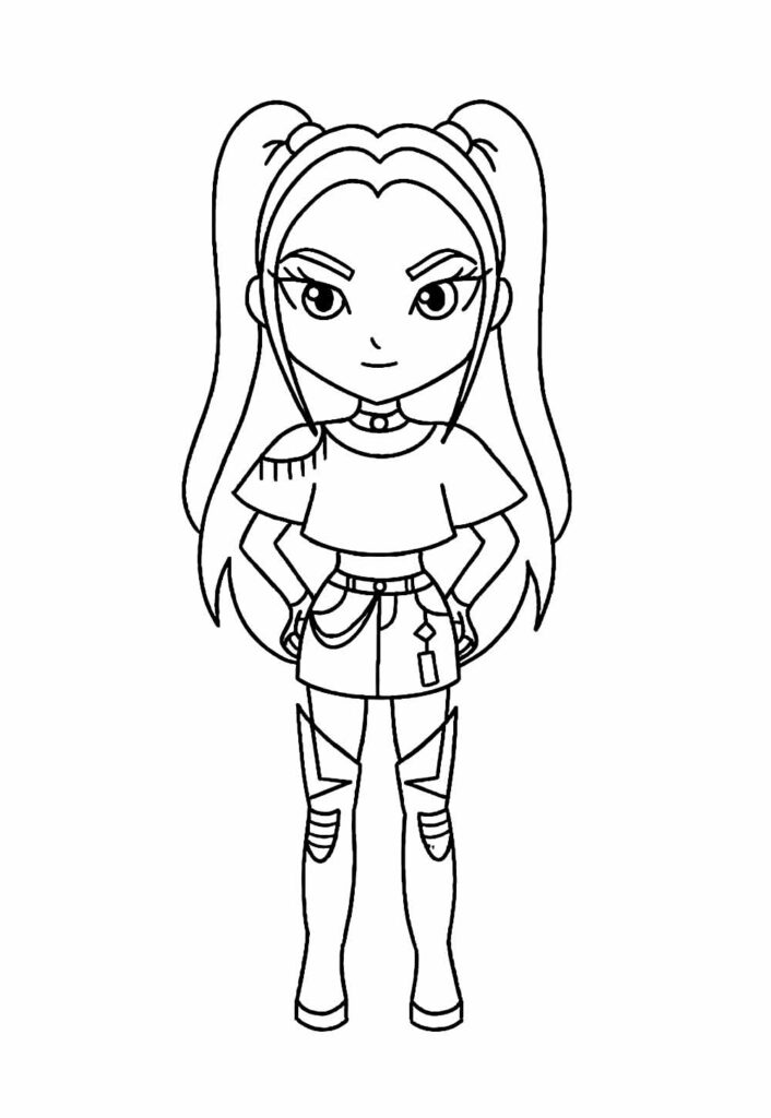Desenho de Guerreiras do K-Pop