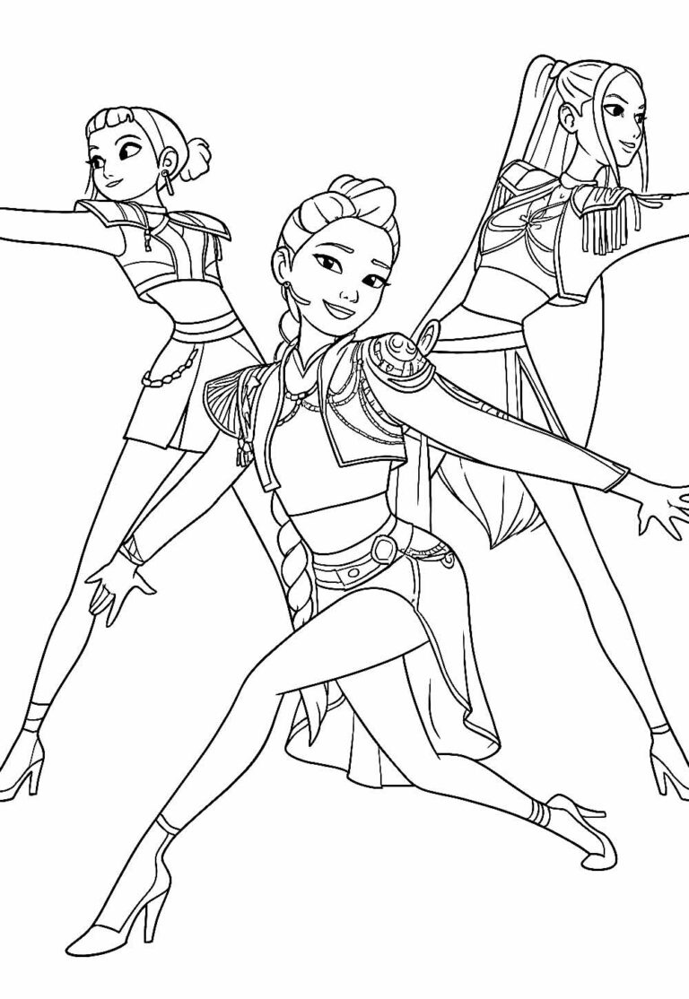Desenhos das Guerreiras do K-Pop para imprimir e colorir - Como fazer ...