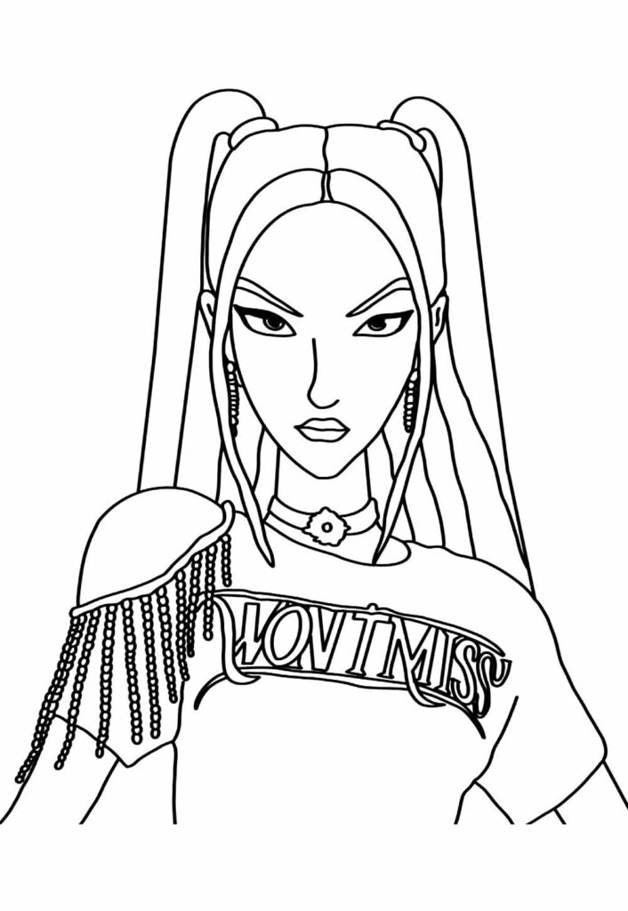 Desenho de Guerreiras do K-Pop para imprimir