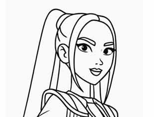 Desenhos de Guerreiras do K-Pop para colorir