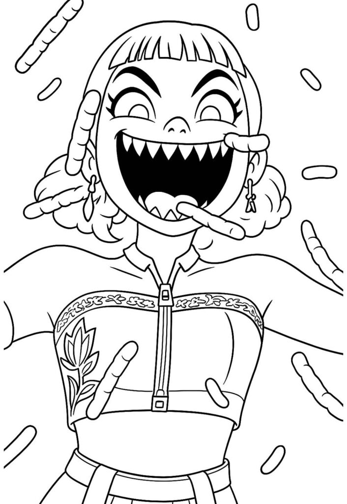 Desenho de Zoey para colorir