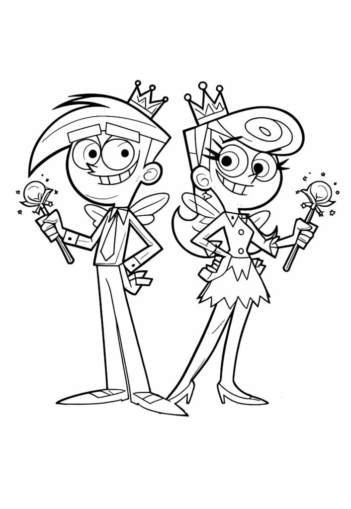 Desenho Padrinhos Mágicos Colorir