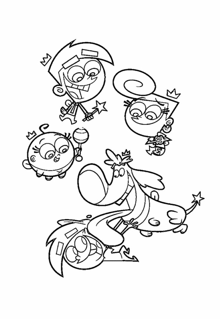 Desenho Padrinhos Mágicos Colorir