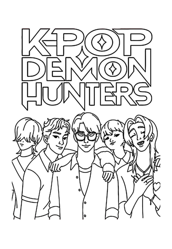 Desenho de Saja Boys - Guerreiras do K-Pop