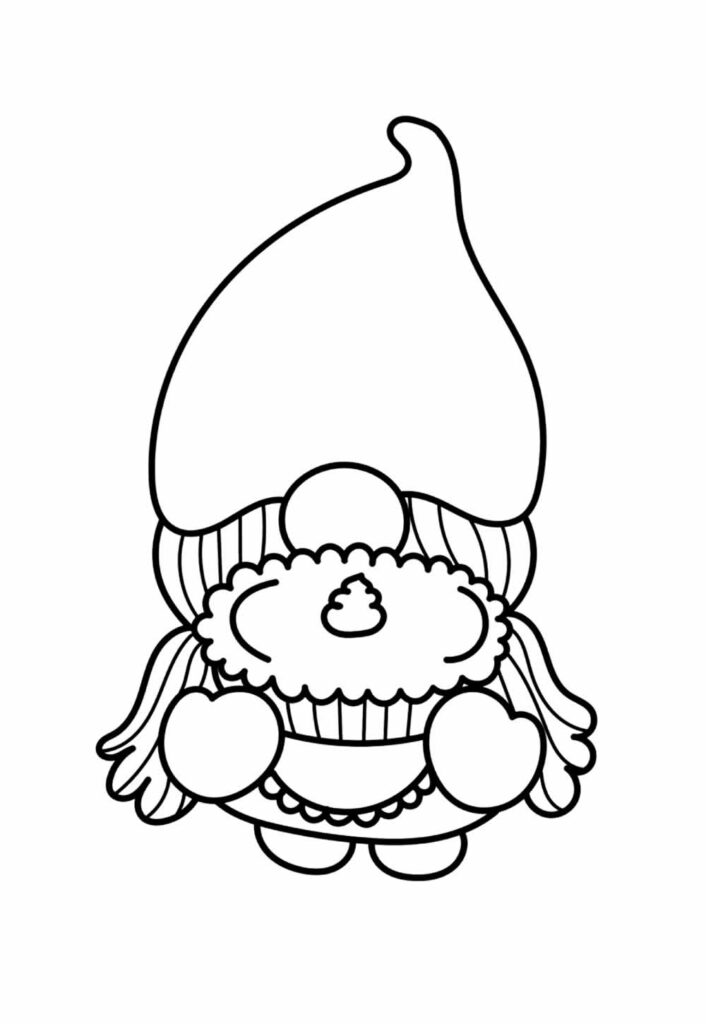 Desenho Gnomo Gorrinho