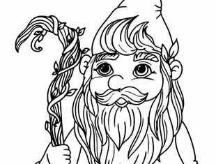 Desenhos de Gnomo para colorir