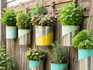 Decoração com Vasos de Latas