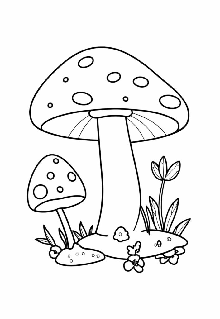 Desenhos de Cogumelo Colorir