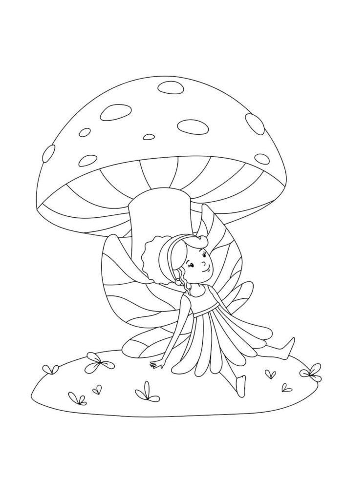 Desenho Cogumelo Pintar