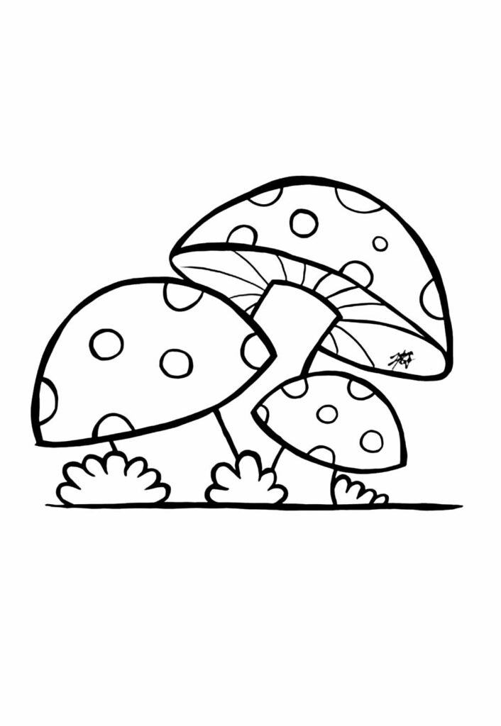 Desenho de Cogumelos