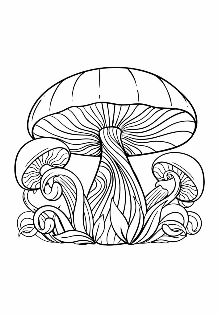 Desenho de Cogumelo para imprimir