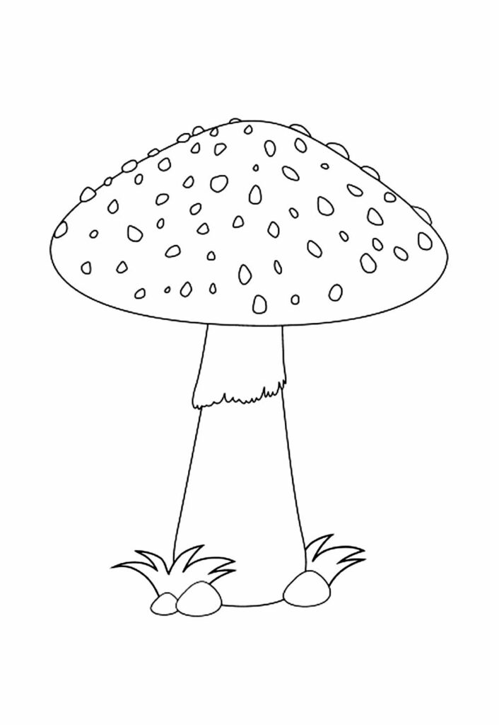 Cogumelo para imprimir e pintar