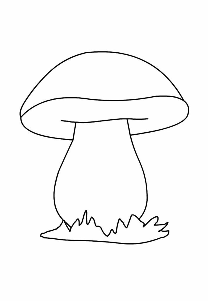 Desenho de Cogumelo para imprimir e pintar
