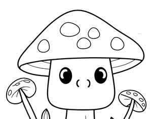 Cogumelo para colorir