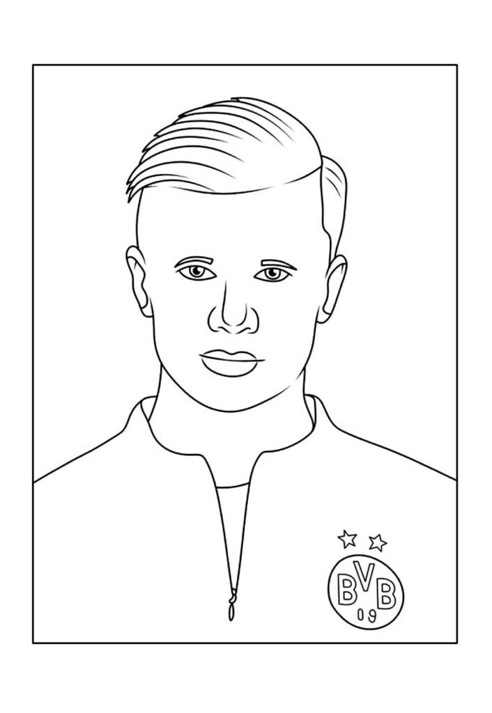 Desenhos de Haaland para colorir