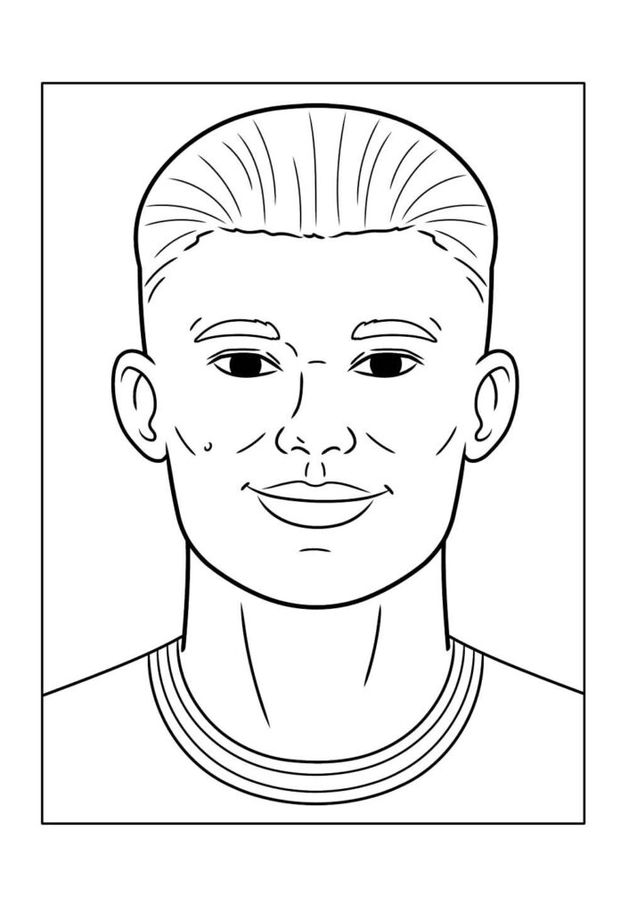 Desenho de Jogador de Futebol para colorir