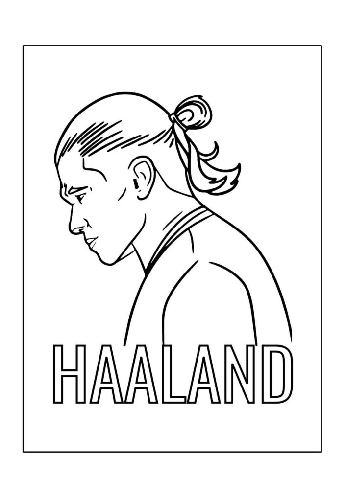Desenho Haaland Colorir