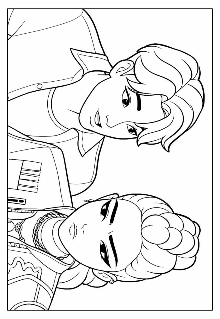 Desenho de Guerreiras do K-Pop para imprimir