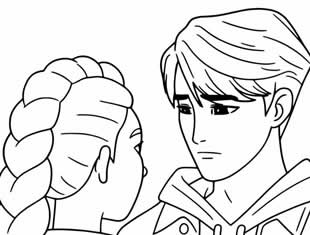 Desenhos de Rumi e jinu para colorir