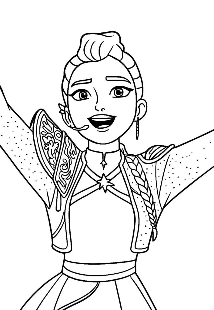Desenho da Rumi para imprimir e pintar