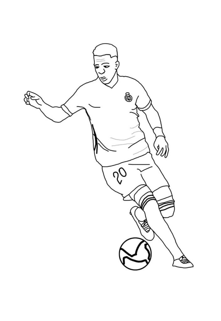 Desenho de Vini Jr. para colorir