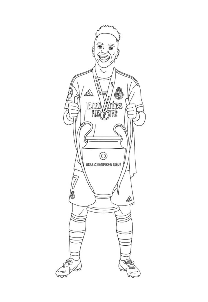 Vini Jr. para colorir