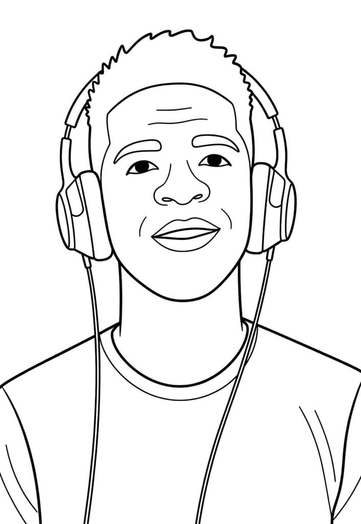 Desenho de Vini Jr. para colorir