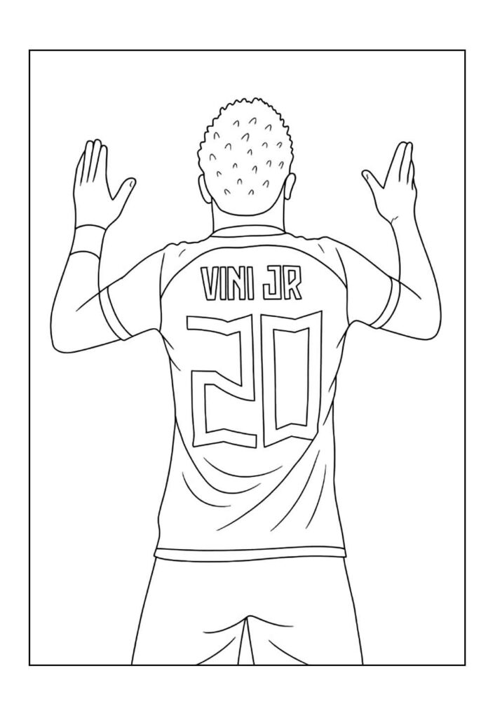Desenho de Vini Jr. para colorir
