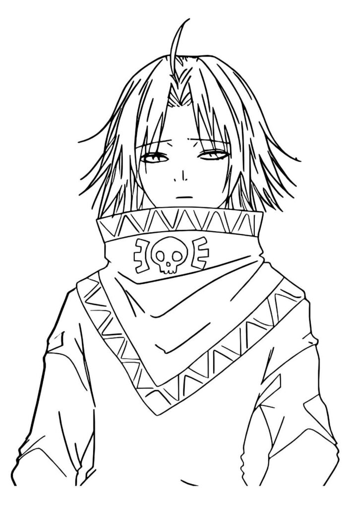 Desenho de Mangá para colorir