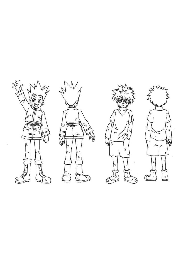 Hunter x Hunter para imprimir e colorir