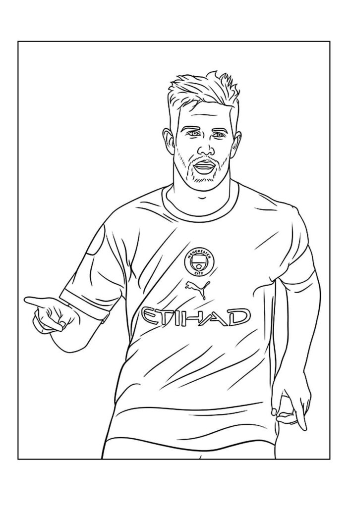 Desenho de Jogador de Futebol para colorir