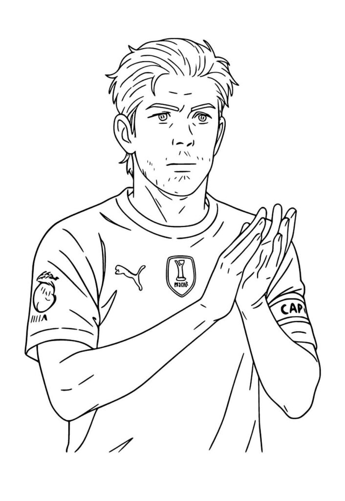 Kevin De Bruyne para colorir