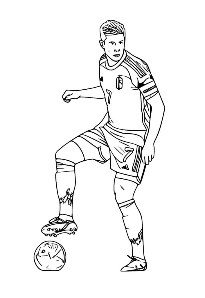Desenho de Kevin De Bruyne para pintar