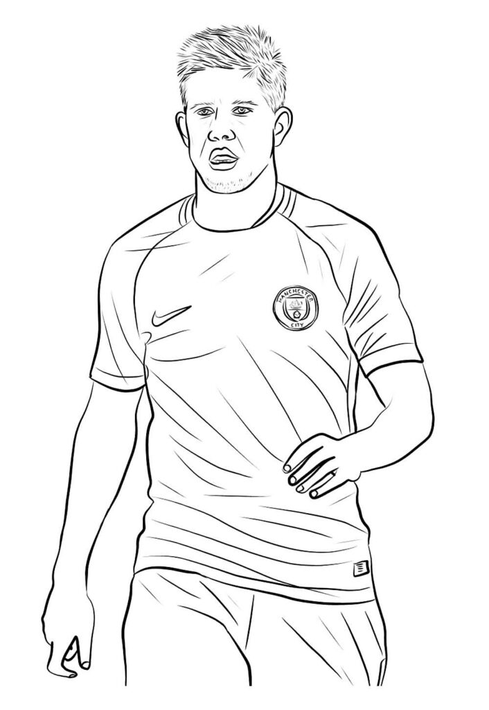 Desenho de Kevin De Bruyne para colorir