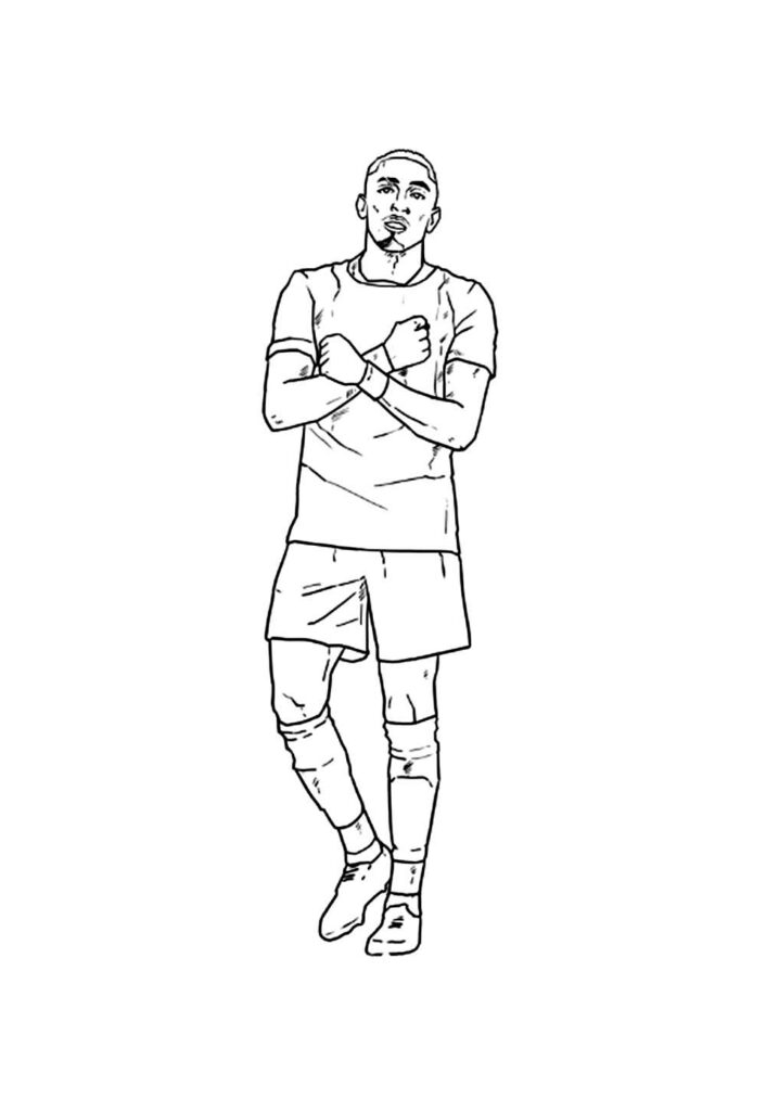 Desenho de Raphinha para colorir