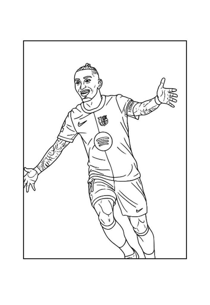 Raphinha para colorir