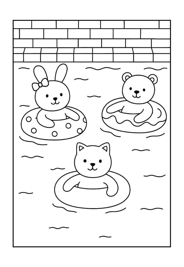Desenho de Bobbie Goods na Piscina para imprimir