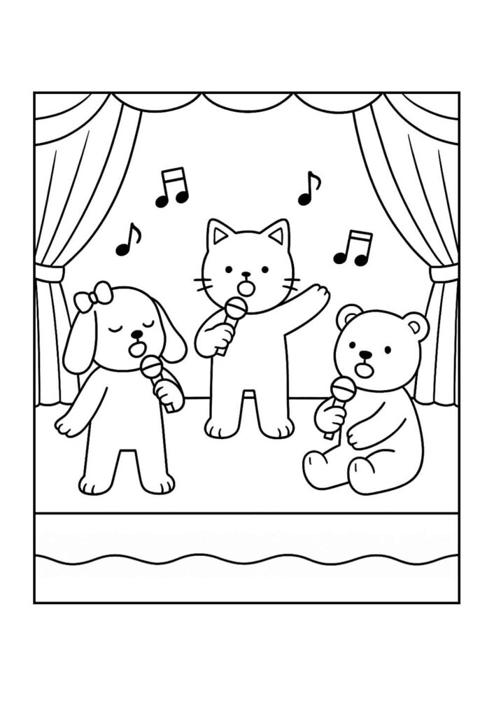Desenho de Bobbie Goods Cantando para pintar